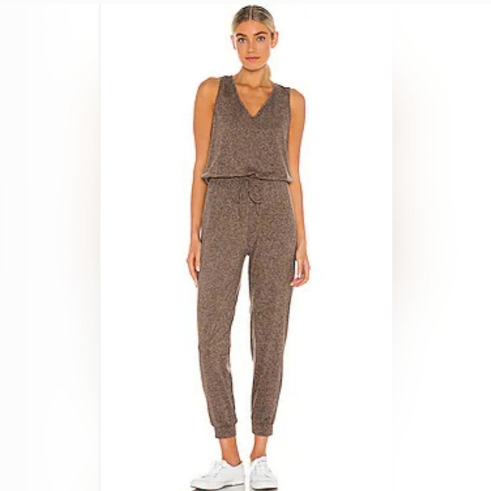 Lanston Sport Los Angeles Heatered Brown Soft‎ Jumpsuit Size XS